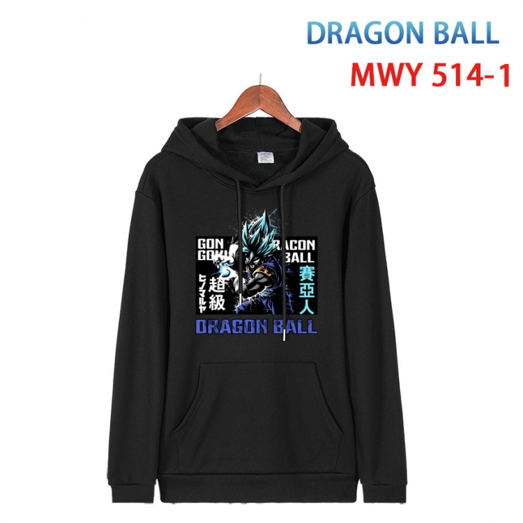 DRAGON BALL Cotton Hooded Patch Pocket Sweatshirt   from S to 4XL   MWY-514-1