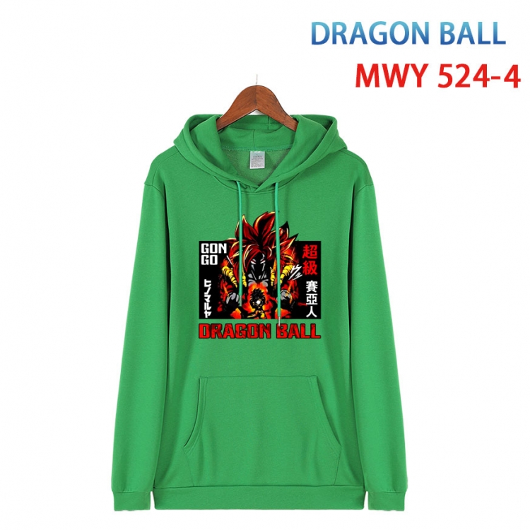 DRAGON BALL Cotton Hooded Patch Pocket Sweatshirt   from S to 4XL  MWY-524-4