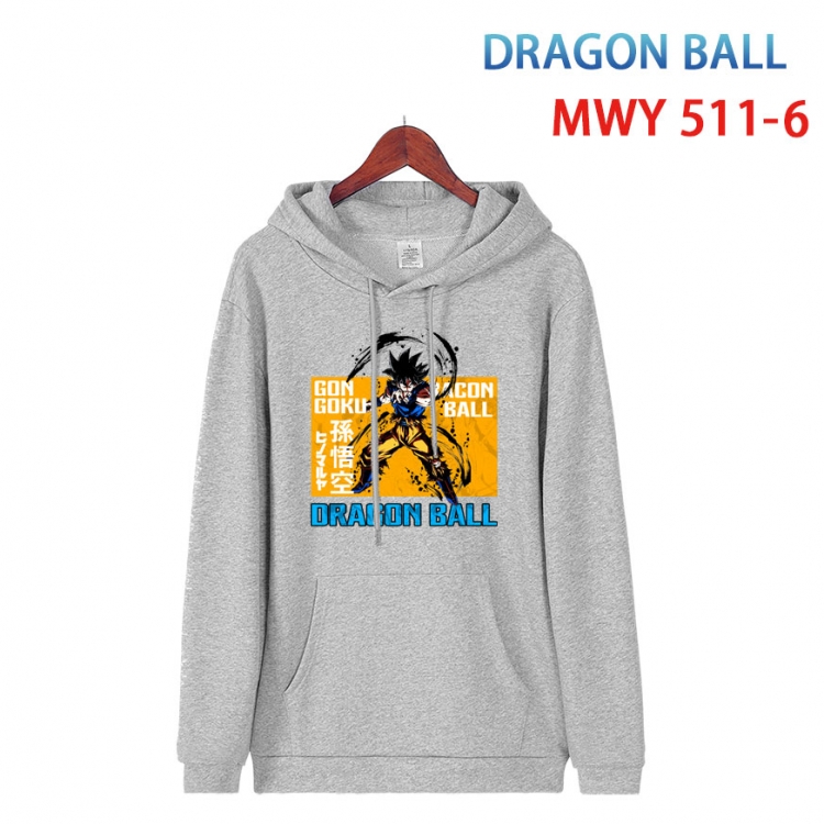 DRAGON BALL Cotton Hooded Patch Pocket Sweatshirt   from S to 4XL MWY-511-6