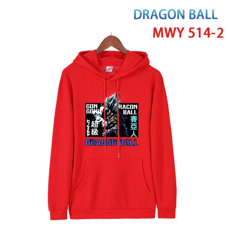 DRAGON BALL Cotton Hooded Patch Pocket Sweatshirt   from S to 4XL MWY-514-2