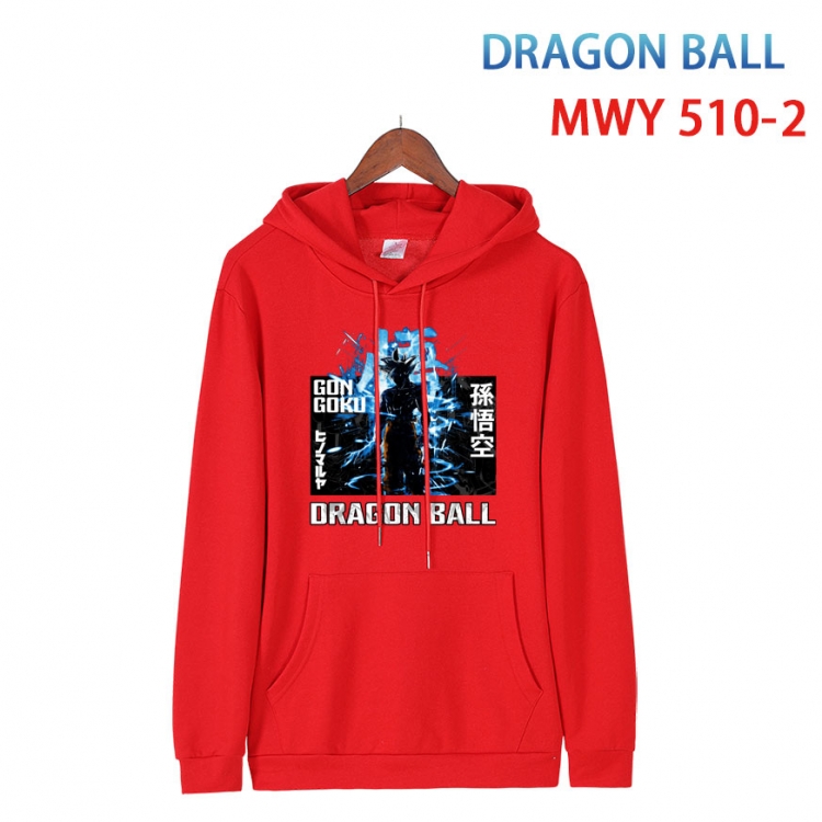 DRAGON BALL Cotton Hooded Patch Pocket Sweatshirt   from S to 4XL MWY-510-2