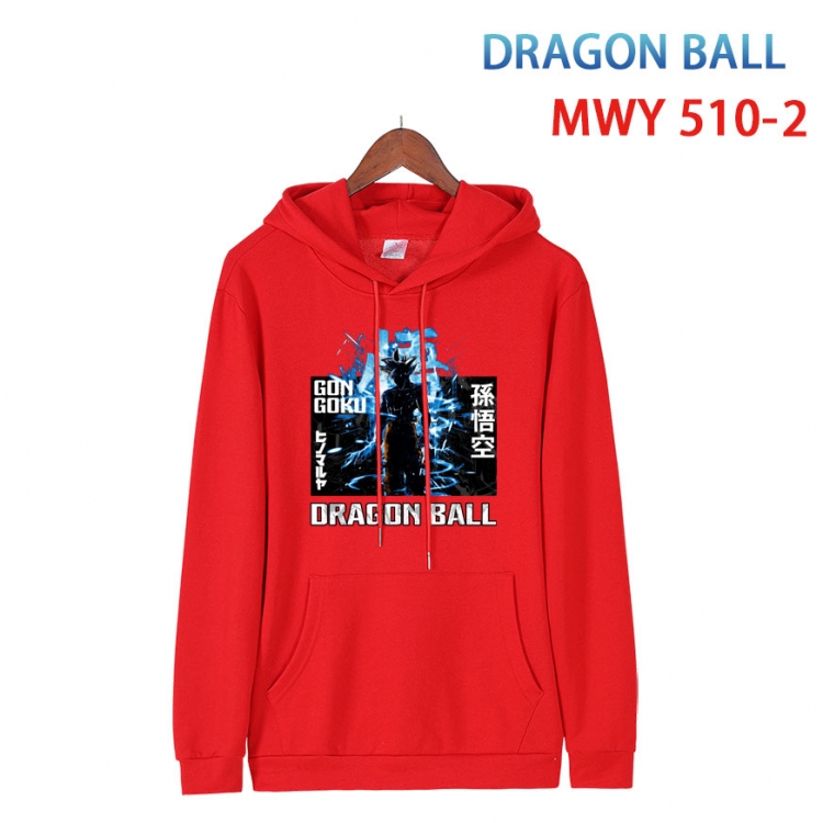 DRAGON BALL Cotton Hooded Patch Pocket Sweatshirt   from S to 4XL  MWY-510-2