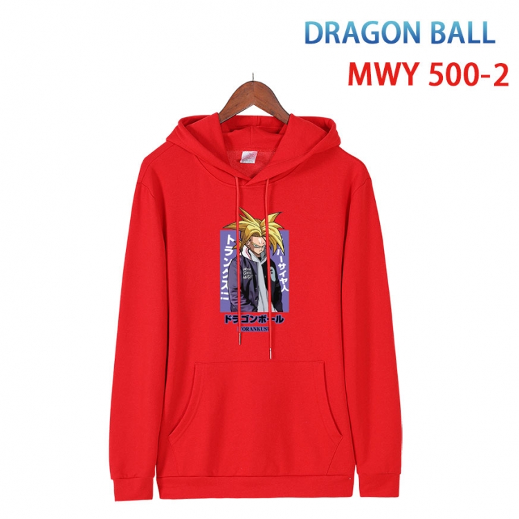 DRAGON BALL Cotton Hooded Patch Pocket Sweatshirt   from S to 4XL
