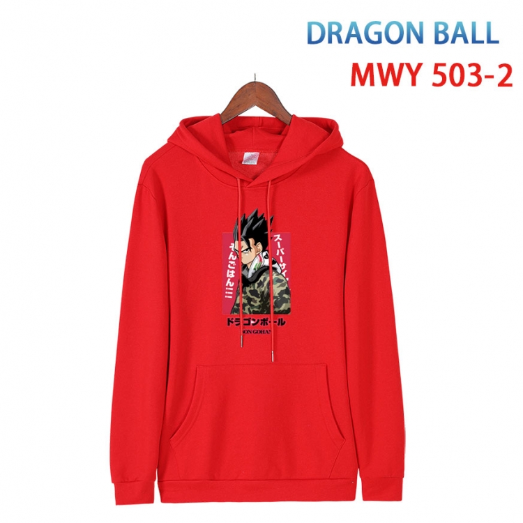 DRAGON BALL Cotton Hooded Patch Pocket Sweatshirt   from S to 4XL MWY-503-2