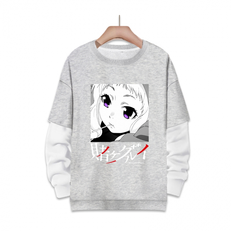 Kakegurui  Anime fake two-piece thick round neck sweater from S to 3XL