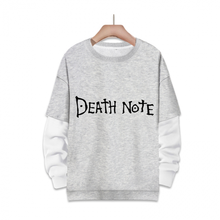  Death note Anime fake two-piece thick round neck sweater from S to 3XL