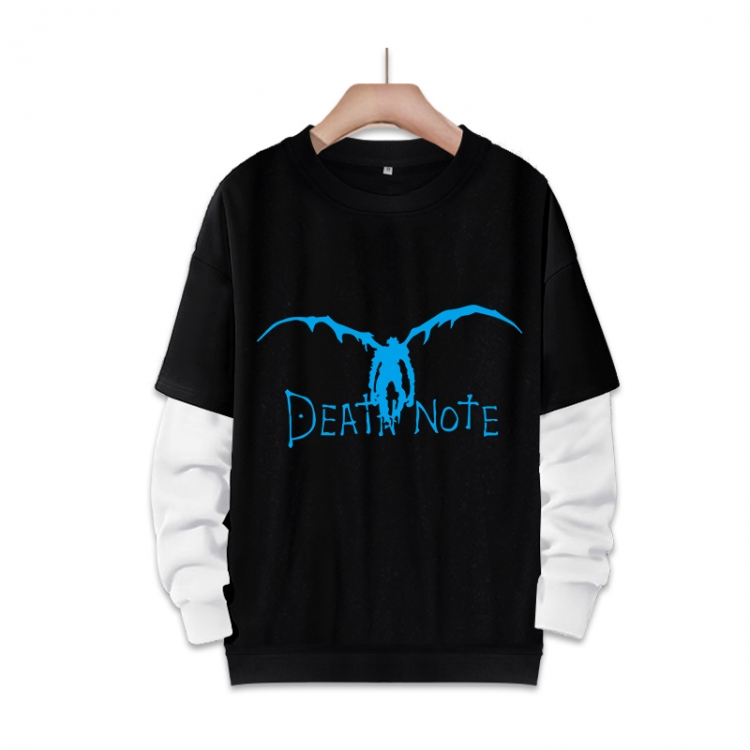  Death note Anime fake two-piece thick round neck sweater from S to 3XL