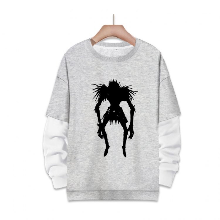  Death note Anime fake two-piece thick round neck sweater from S to 3XL