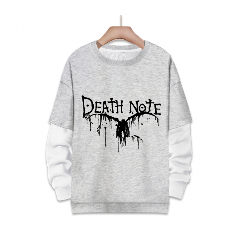  Death note Anime fake two-piece thick round neck sweater from S to 3XL