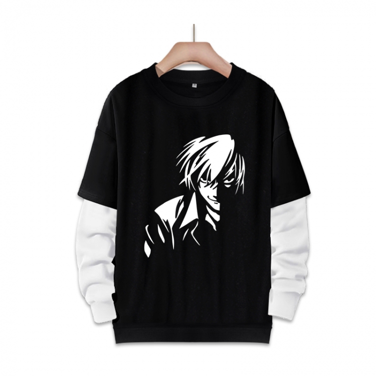  Death note Anime fake two-piece thick round neck sweater from S to 3XL