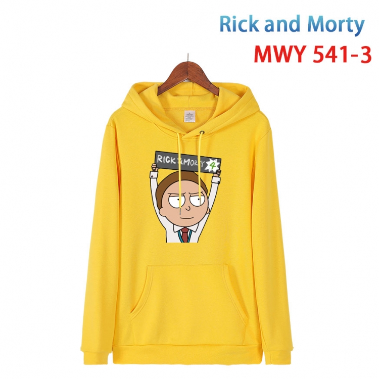 Rick and Morty Cotton Hooded Patch Pocket Sweatshirt from S to 4XL MWY-541-3