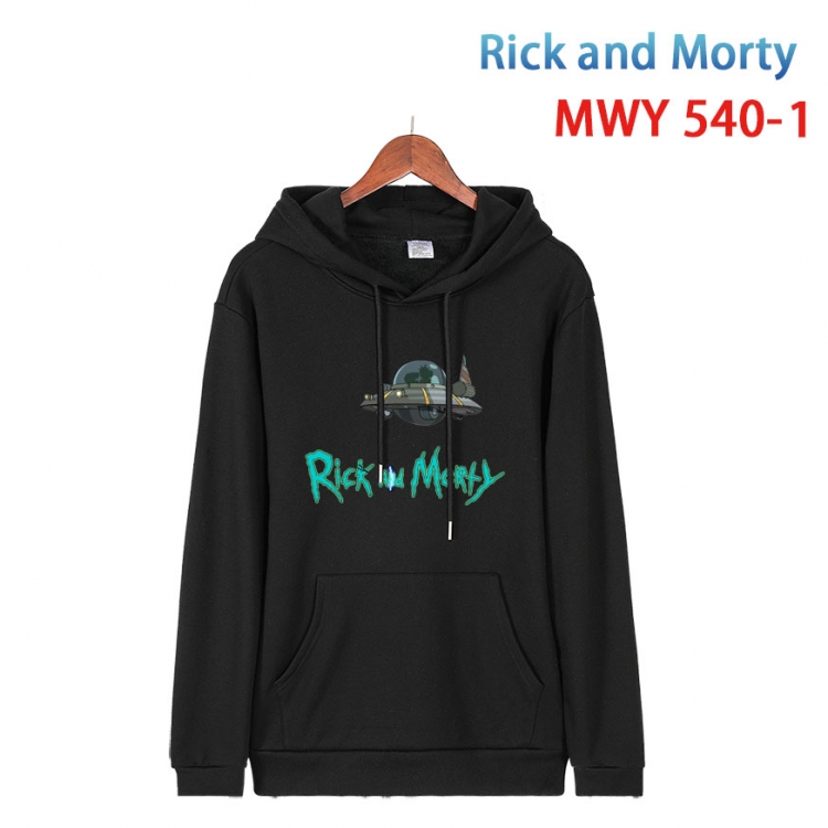 Rick and Morty Cotton Hooded Patch Pocket Sweatshirt from S to 4XL  MWY-540-1