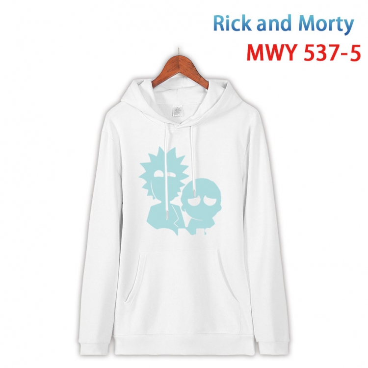 Rick and Morty Cotton Hooded Patch Pocket Sweatshirt from S to 4XL  MWY-537-5