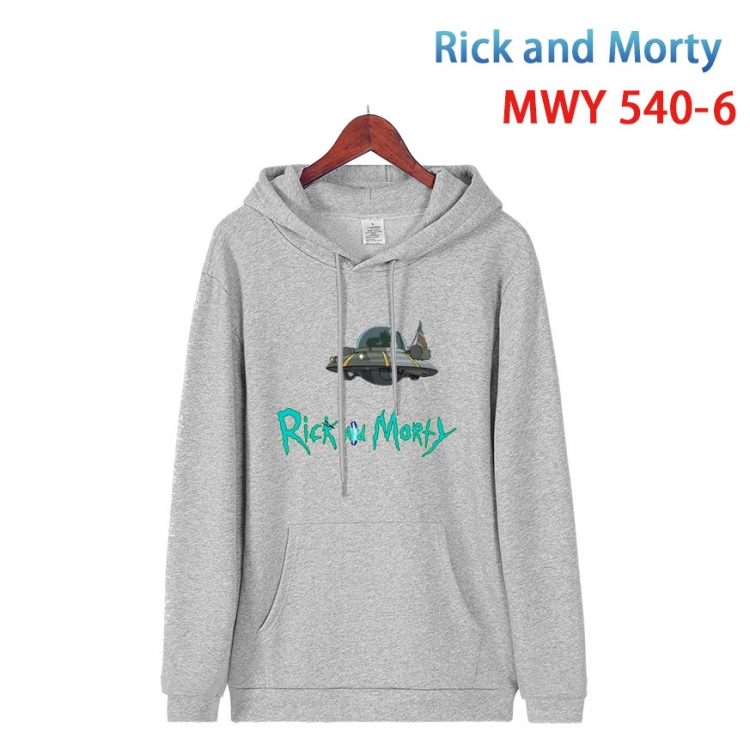 Rick and Morty Cotton Hooded Patch Pocket Sweatshirt from S to 4XL  MWY-540-6