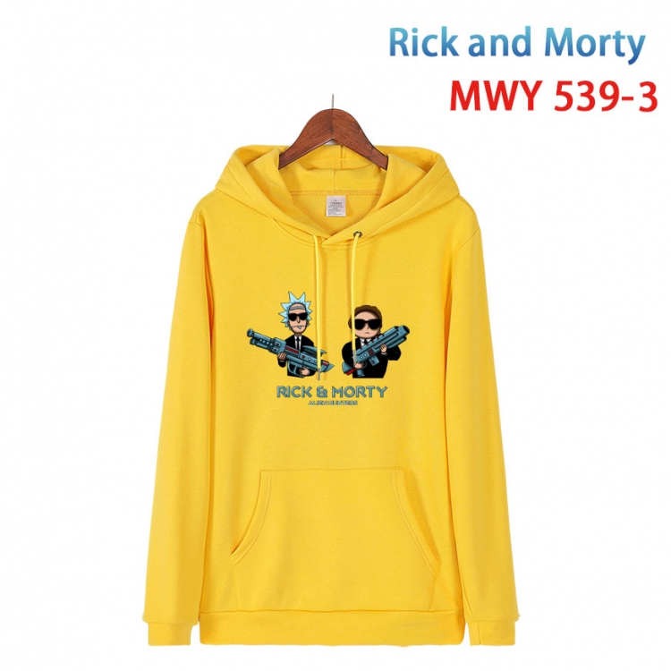 Rick and Morty Cotton Hooded Patch Pocket Sweatshirt from S to 4XL  MWY-539-3