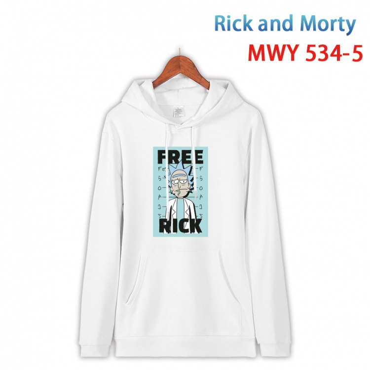 Rick and Morty Cotton Hooded Patch Pocket Sweatshirt from S to 4XL  MWY-534-5