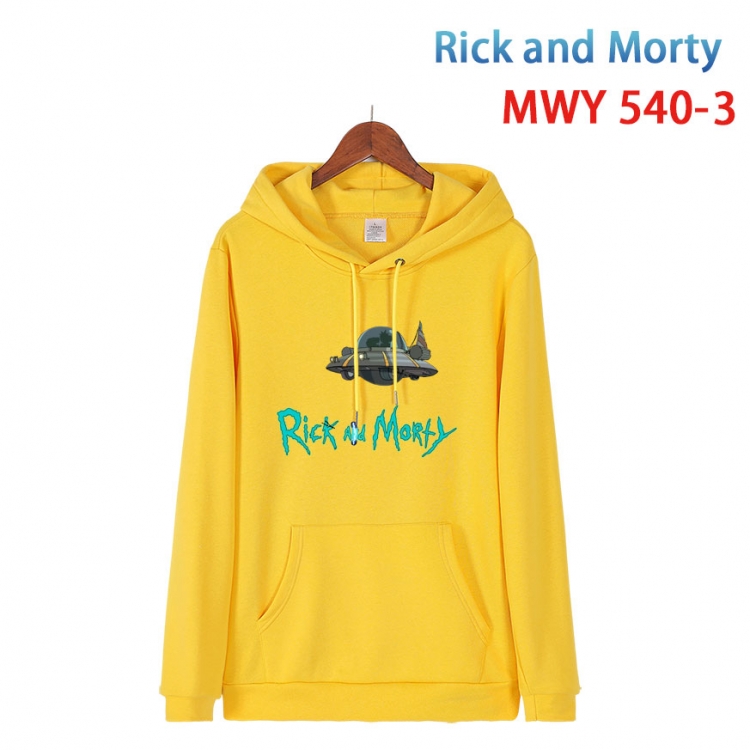 Rick and Morty Cotton Hooded Patch Pocket Sweatshirt from S to 4XL  MWY-540-3