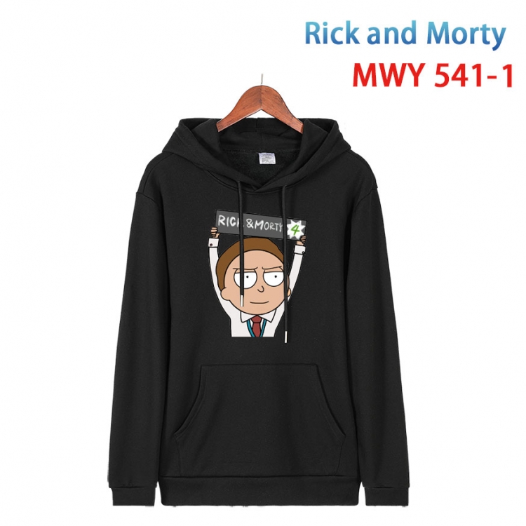 Rick and Morty Cotton Hooded Patch Pocket Sweatshirt from S to 4XL  MWY-541-1