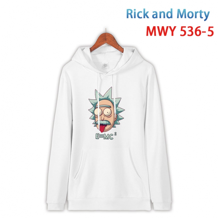 Rick and Morty Cotton Hooded Patch Pocket Sweatshirt from S to 4XL MWY-536-5