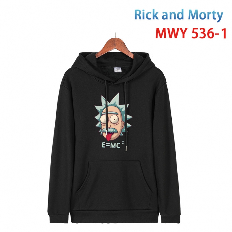 Rick and Morty Cotton Hooded Patch Pocket Sweatshirt from S to 4XL  MWY-536-1