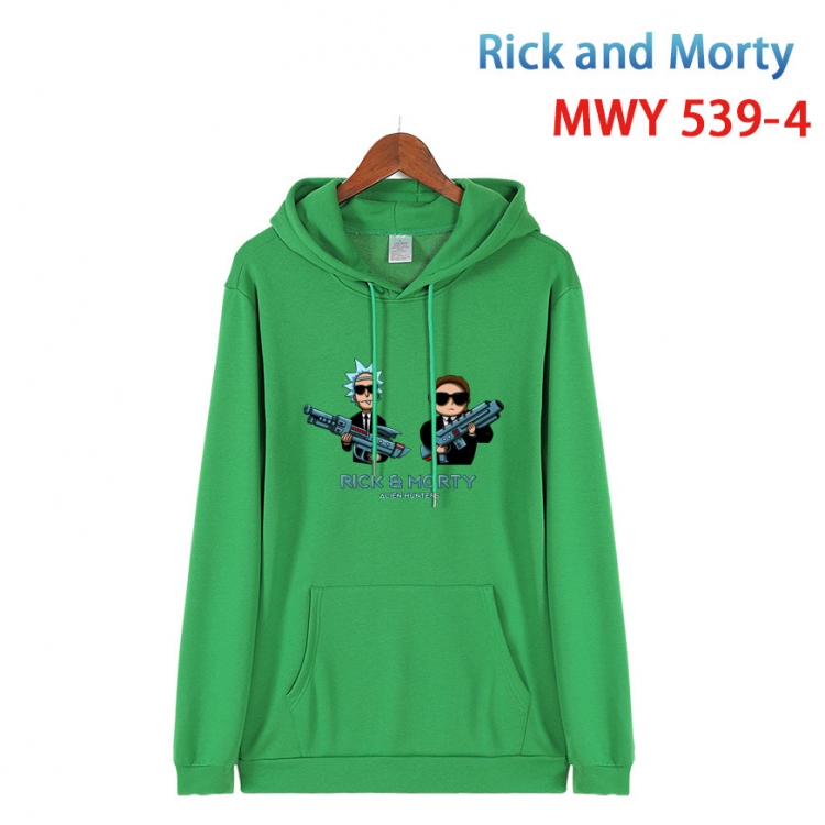 Rick and Morty Cotton Hooded Patch Pocket Sweatshirt from S to 4XL  MWY-539-4