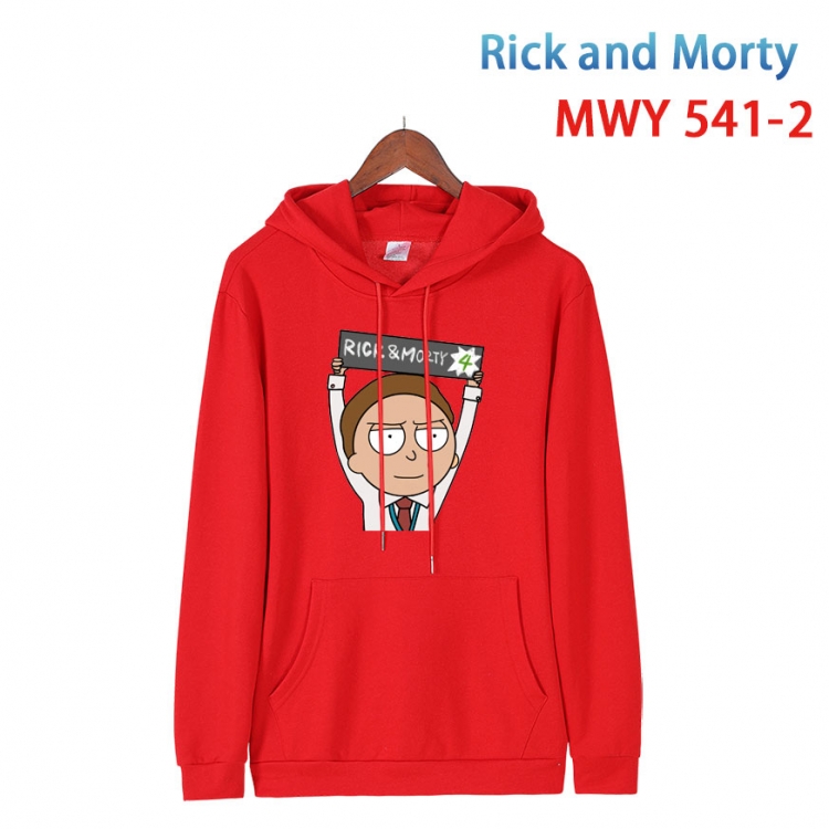 Rick and Morty Cotton Hooded Patch Pocket Sweatshirt from S to 4XL  MWY-541-2