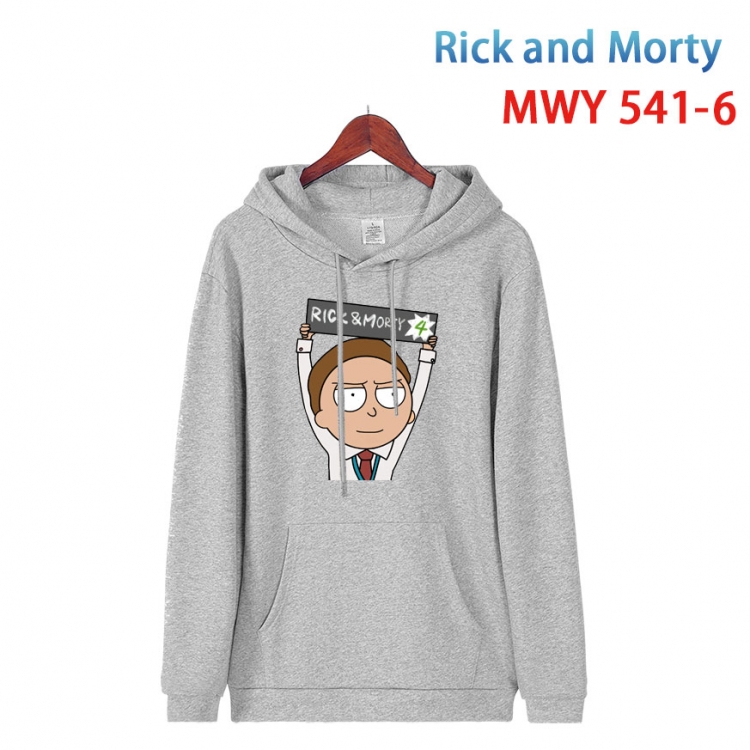 Rick and Morty Cotton Hooded Patch Pocket Sweatshirt from S to 4XL  MWY-541-6