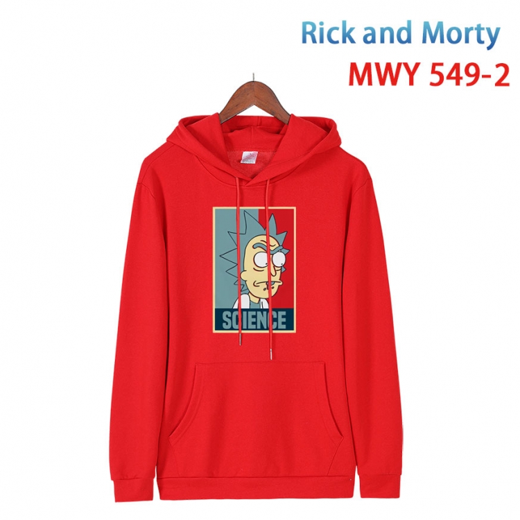 Rick and Morty Cotton Hooded Patch Pocket Sweatshirt from S to 4XL  MWY-549-2