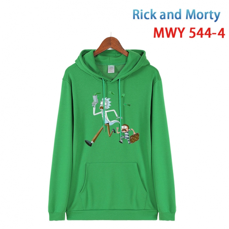 Rick and Morty Cotton Hooded Patch Pocket Sweatshirt from S to 4XL  MWY-544-4