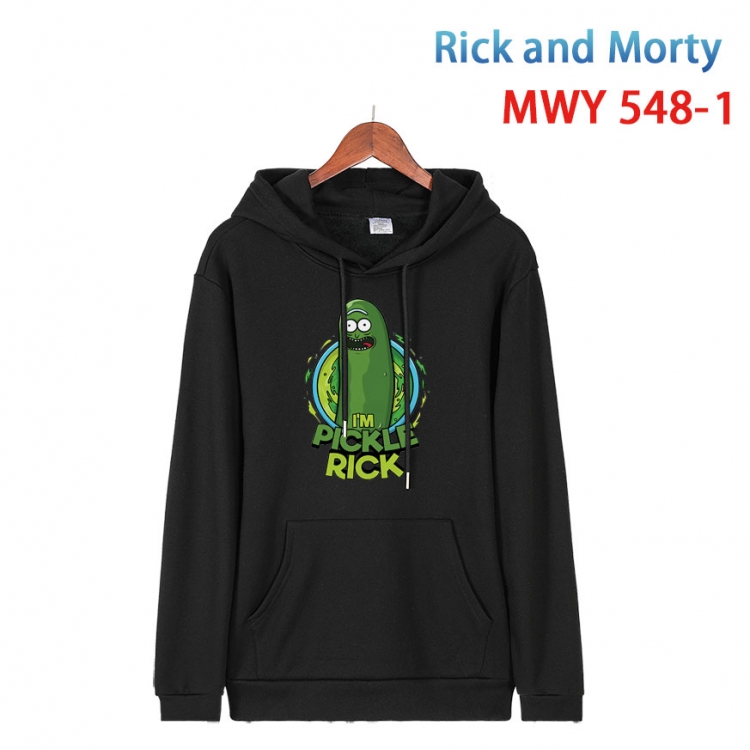 Rick and Morty Cotton Hooded Patch Pocket Sweatshirt from S to 4XL MWY-548-1