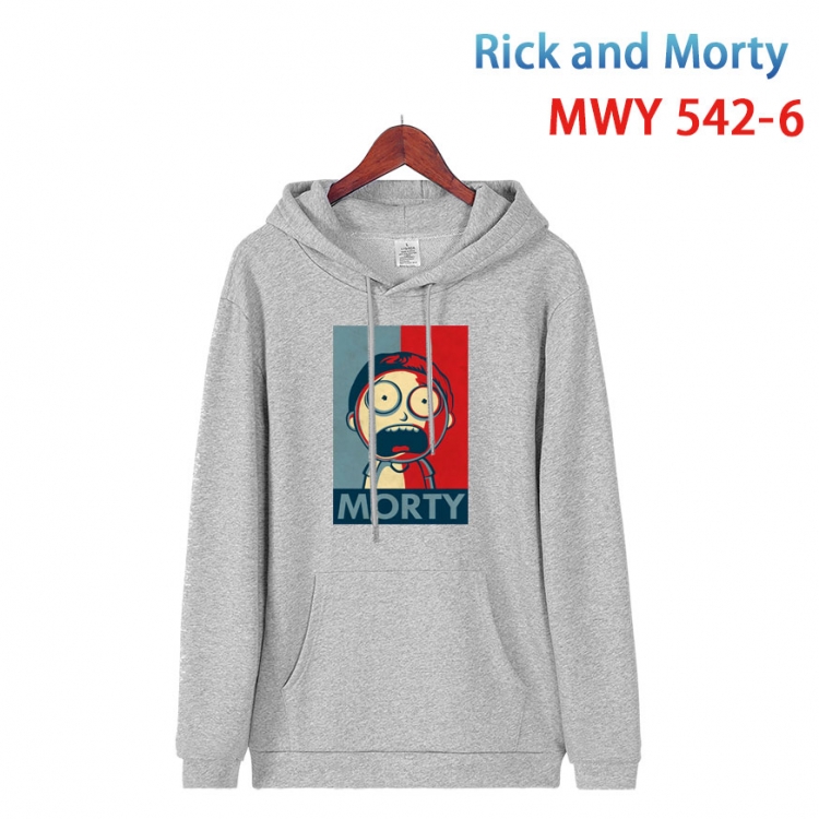 Rick and Morty Cotton Hooded Patch Pocket Sweatshirt from S to 4XL  MWY-542-6