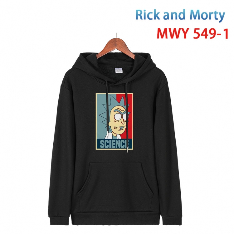 Rick and Morty Cotton Hooded Patch Pocket Sweatshirt from S to 4XL  MWY-549-1