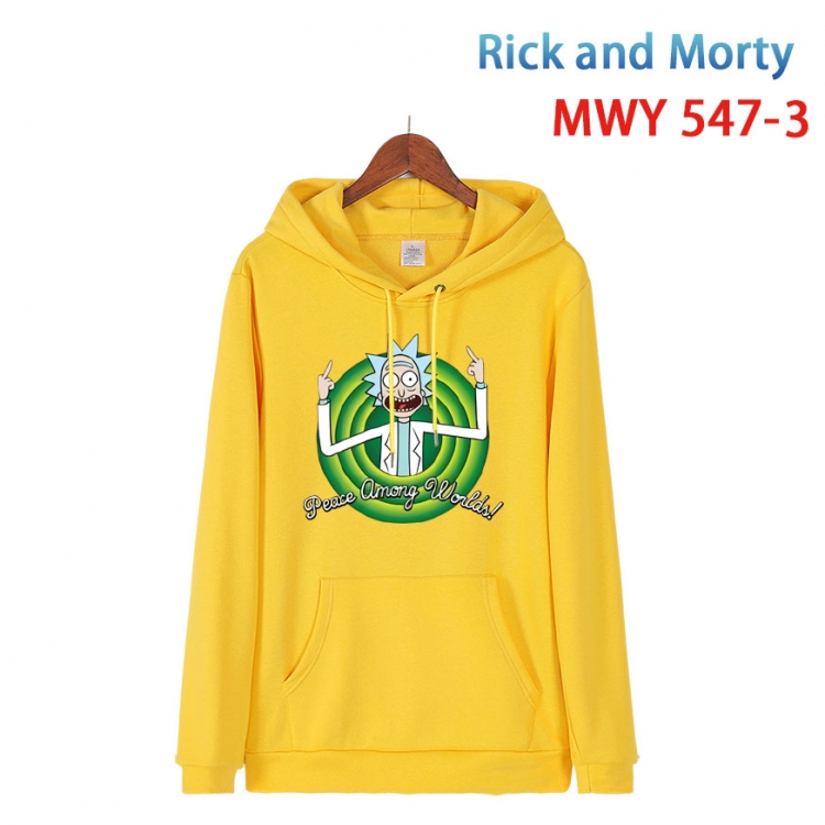 Rick and Morty Cotton Hooded Patch Pocket Sweatshirt from S to 4XL  MWY-547-3