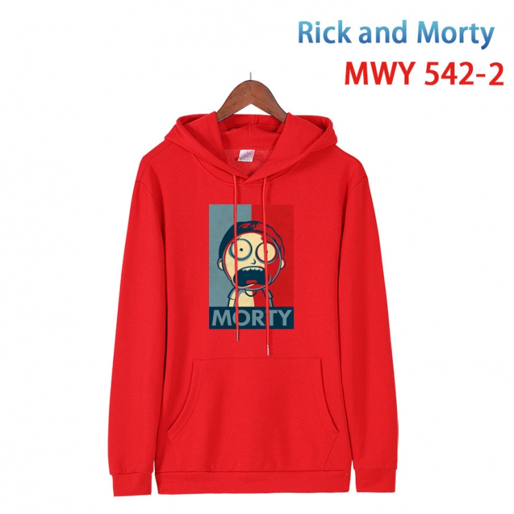 Rick and Morty Cotton Hooded Patch Pocket Sweatshirt from S to 4XL   MWY-542-2