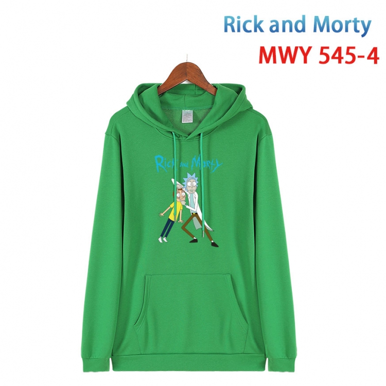 Rick and Morty Cotton Hooded Patch Pocket Sweatshirt from S to 4XL  MWY-545-4