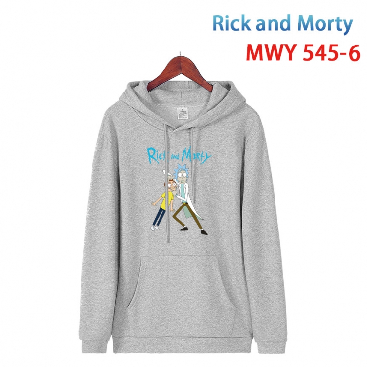 Rick and Morty Cotton Hooded Patch Pocket Sweatshirt from S to 4XL  MWY-545-6