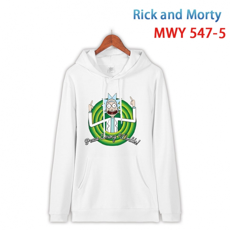 Rick and Morty Cotton Hooded Patch Pocket Sweatshirt from S to 4XL  MWY-547-5