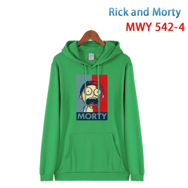 Rick and Morty Cotton Hooded Patch Pocket Sweatshirt from S to 4XL  MWY-542-4