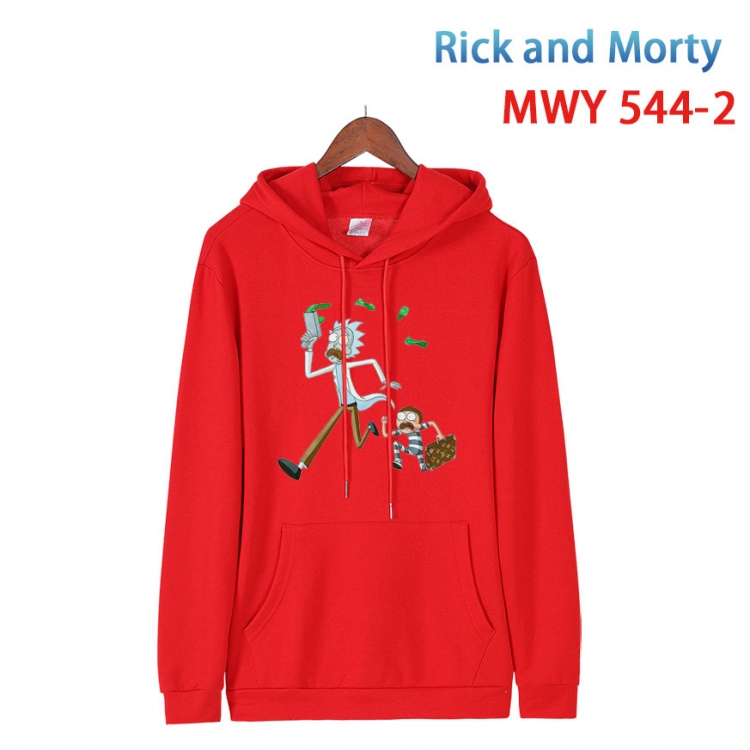 Rick and Morty Cotton Hooded Patch Pocket Sweatshirt from S to 4XL  MWY-544-2