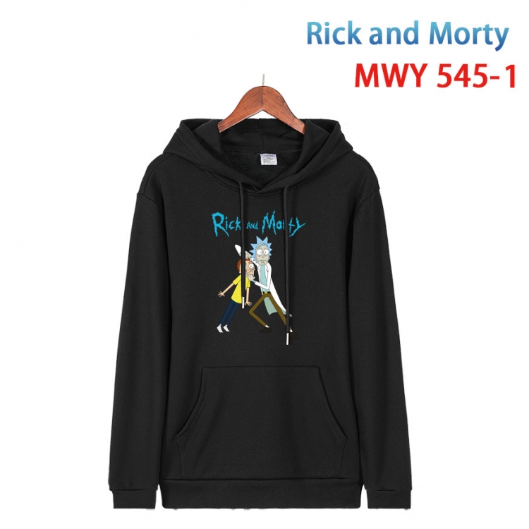 Rick and Morty Cotton Hooded Patch Pocket Sweatshirt from S to 4XL MWY-545-1