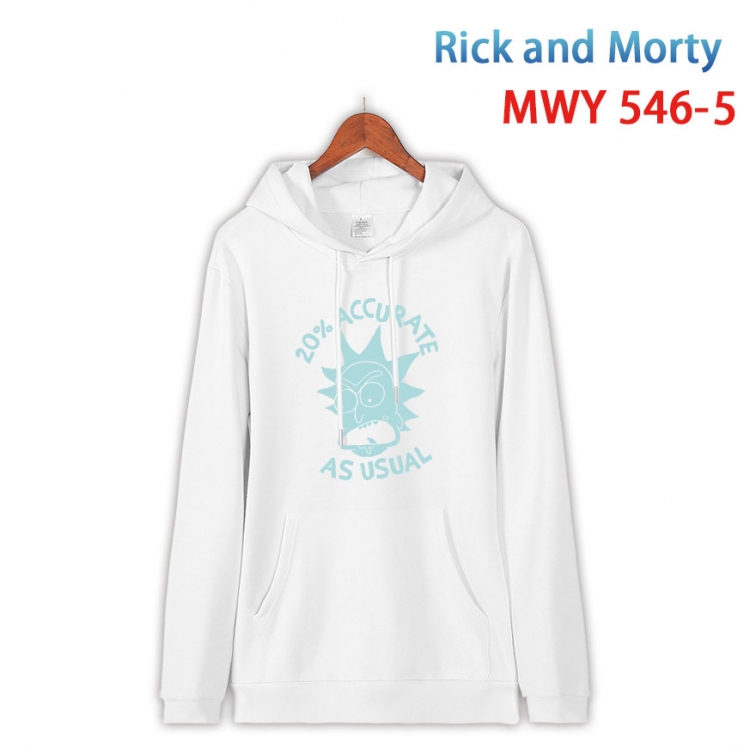 Rick and Morty Cotton Hooded Patch Pocket Sweatshirt from S to 4XL  MWY-546-5