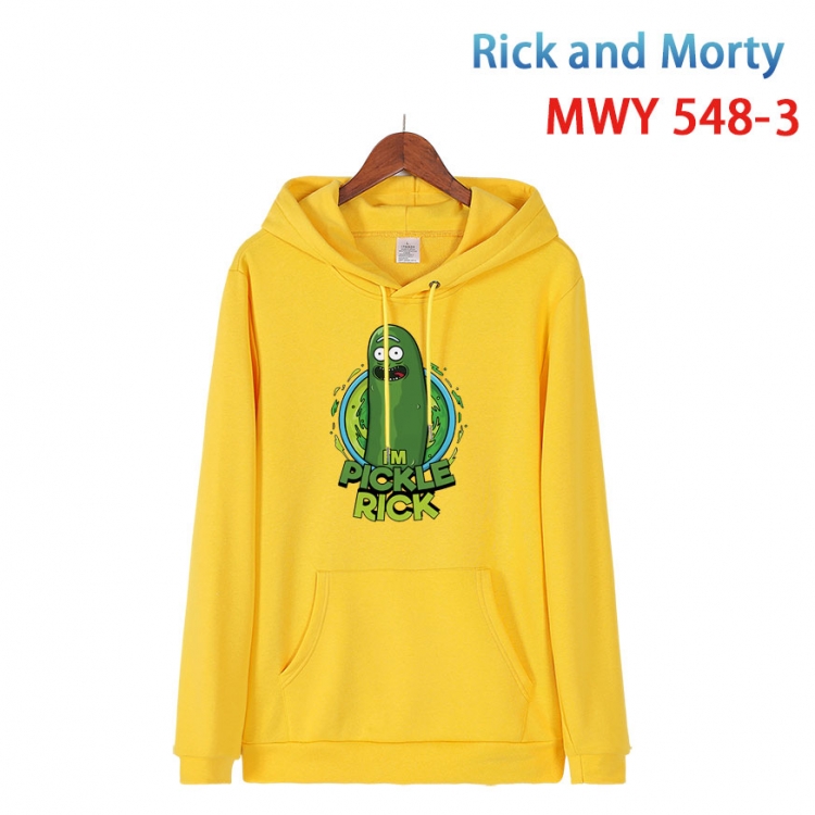 Rick and Morty Cotton Hooded Patch Pocket Sweatshirt from S to 4XL  MWY-548-3