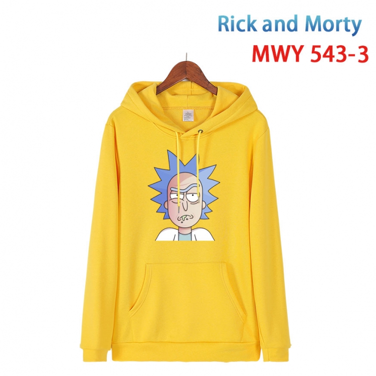 Rick and Morty Cotton Hooded Patch Pocket Sweatshirt from S to 4XL  MWY-543-3