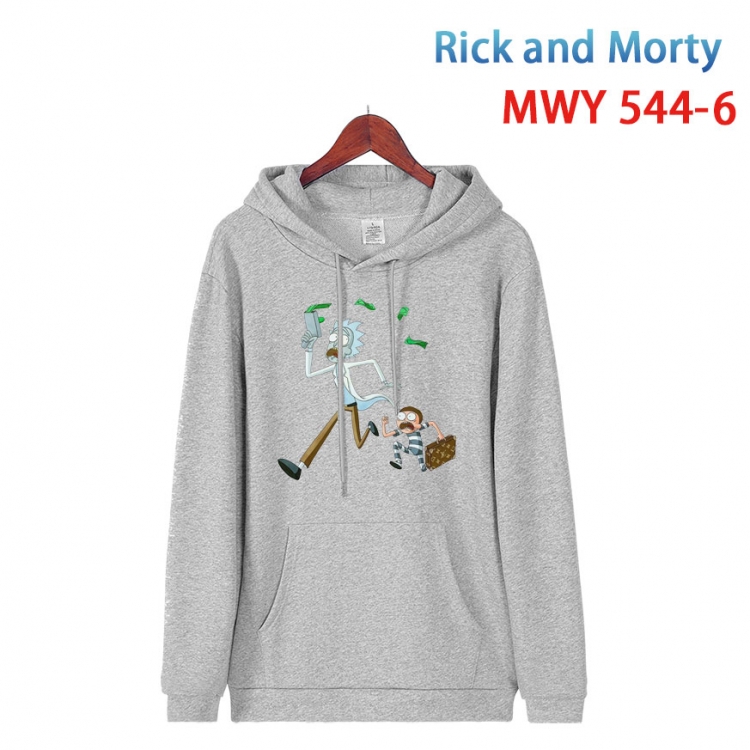 Rick and Morty Cotton Hooded Patch Pocket Sweatshirt from S to 4XL  MWY-544-6