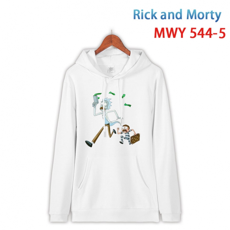 Rick and Morty Cotton Hooded Patch Pocket Sweatshirt from S to 4XL  MWY-544-5