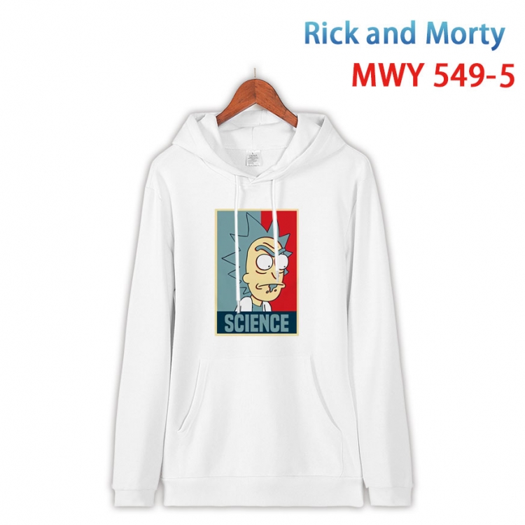 Rick and Morty Cotton Hooded Patch Pocket Sweatshirt from S to 4XL  MWY-549-5