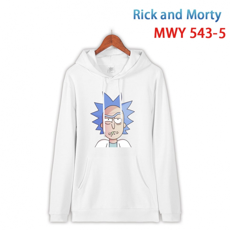 Rick and Morty Cotton Hooded Patch Pocket Sweatshirt from S to 4XL MWY-543-5