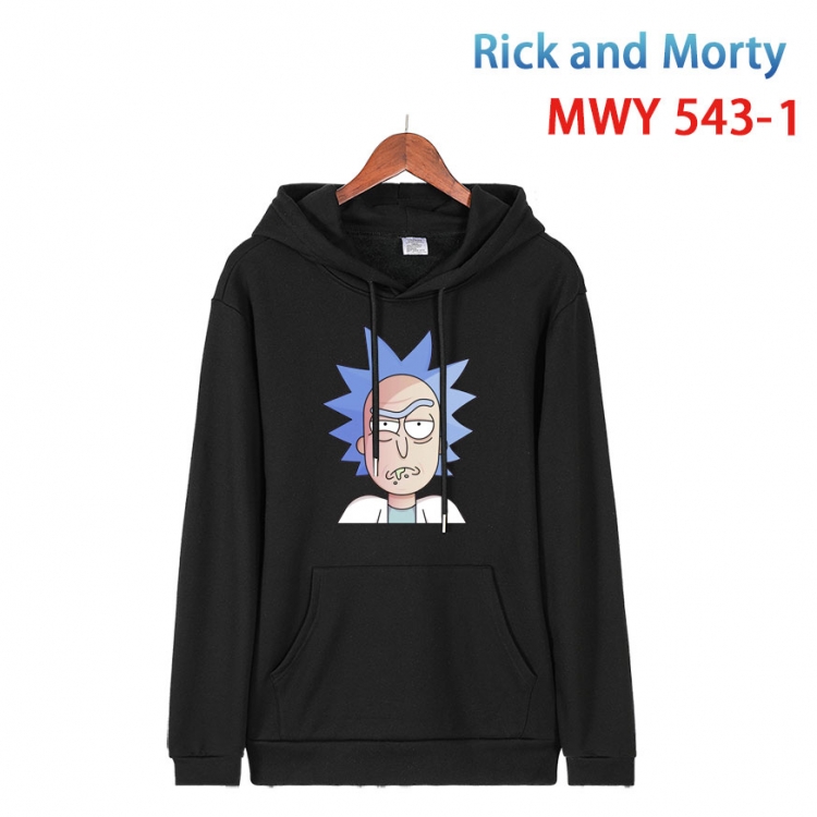 Rick and Morty Cotton Hooded Patch Pocket Sweatshirt from S to 4XL  MWY-543-1