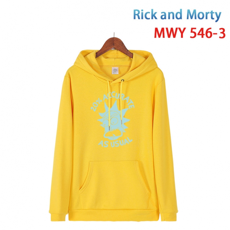 Rick and Morty Cotton Hooded Patch Pocket Sweatshirt from S to 4XL  MWY-546-3