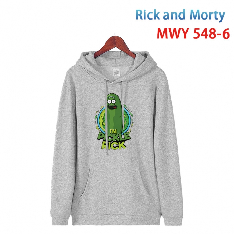 Rick and Morty Cotton Hooded Patch Pocket Sweatshirt from S to 4XL  MWY-548-6